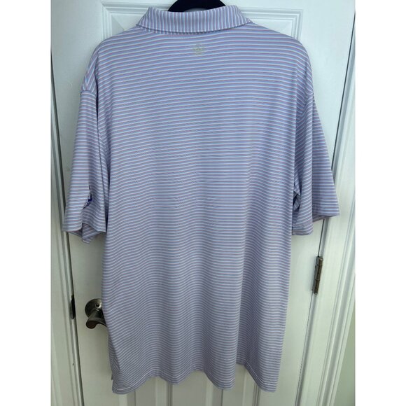 Peter Millar Crown Crafted Polo Shirt Men's Size XXL Striped Performance - Picture 5 of 10